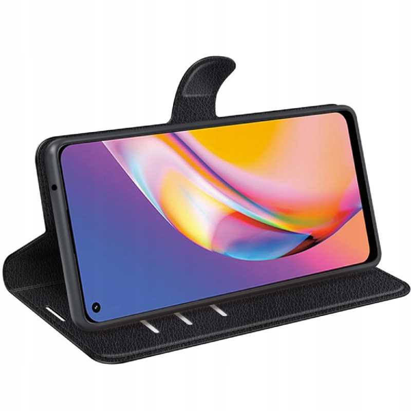 Litchi Oppo Reno 5 Lite Czarny