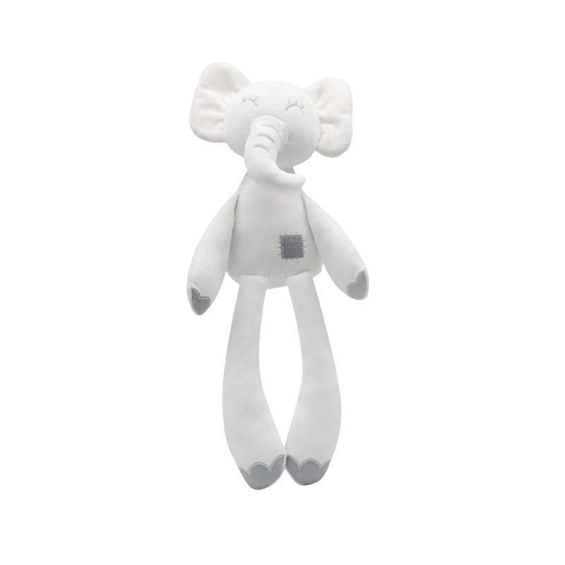 

Long Plush Cute Legged Rabbit Elephant Bear Doll Baby Toy To Soothe Dolls Sleep White Elephant