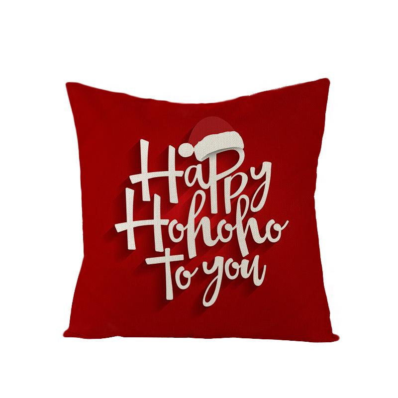 

Красная Рождественская наволочка для автомобиля, дивана, наволочка, украшение для дома, наволочка 40x40cm
