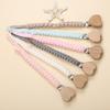 New Baby Pacifier Chain Clips Wood Heart Beech Clips Infant Dummy Holder Teething Chain for Care Soother Chew Toys Shower Gift