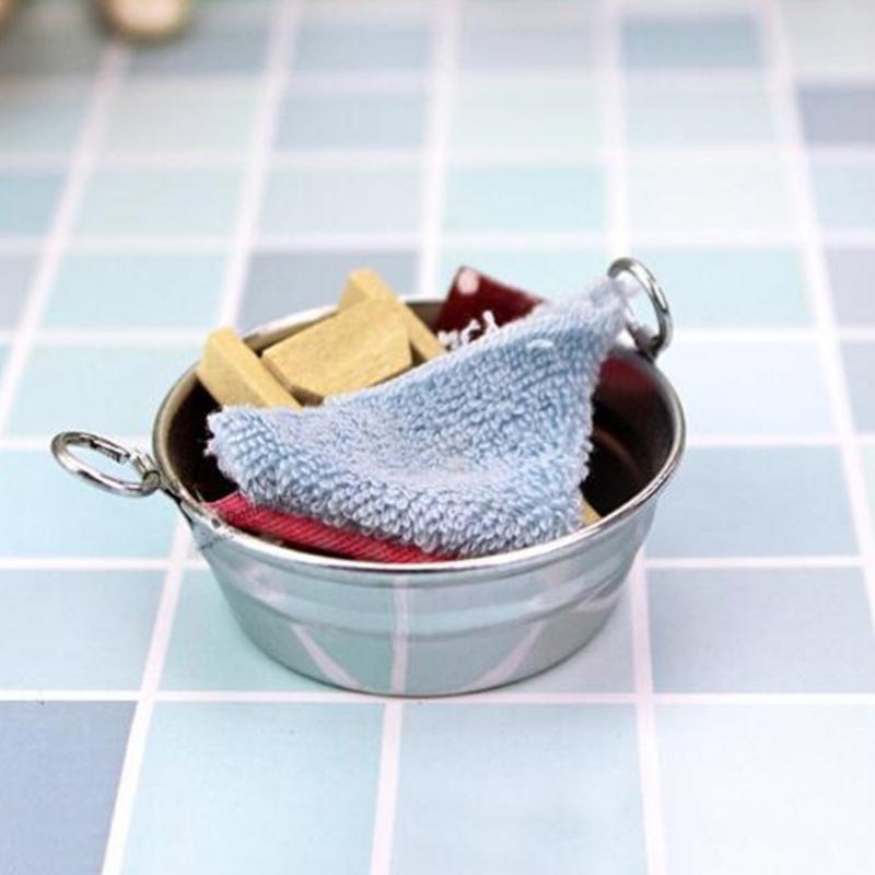 Mini Play Washing Basin For Doll Furniture Set Compact Size Perfect For Imaginative 3+ Years Old Kids