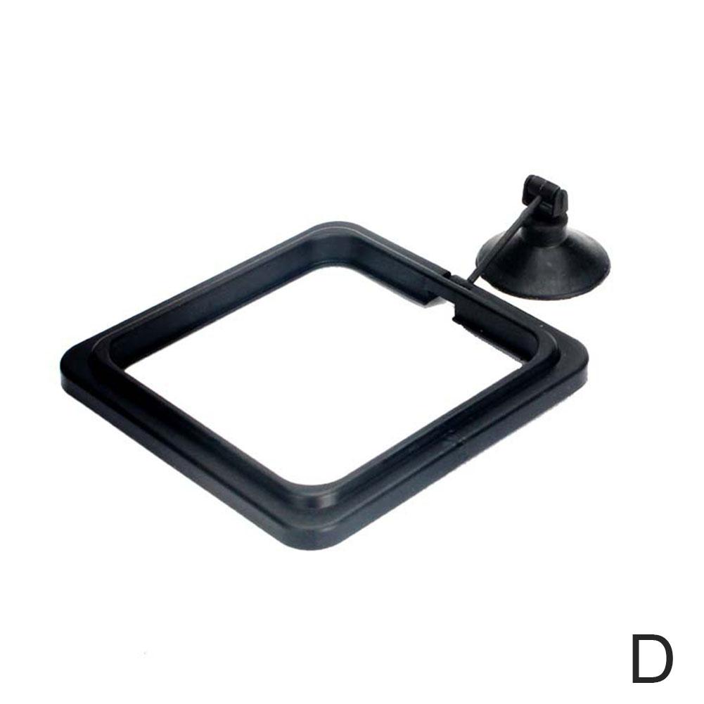 Floating Fish Food Feeder Ring - Square Circle Aquarium Station with Suction Cup, Easy Food Dispenser, Space-Saving Design