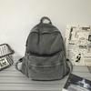 Women's Retro Solid Color Denim Backpack - Perfect for Students and Outdoor Travel