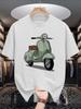 Eye-Catching Scooter T-Shirt Summer Men's Tracksuit Short Sleeve Tops Casual Sportswear Harajuk