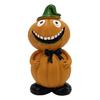 Halloween Cartoon Pumpkin Figurine Creepy Pumpkin Man Resin Statue Sculpture Holiday Party Desktop Decoration Ornament