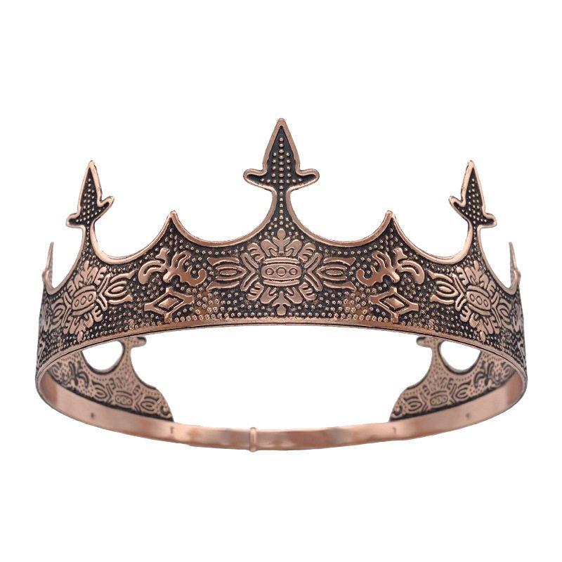 

Fashion Retro Performance Props Birthday King Crown 01 Ancient Red Copper