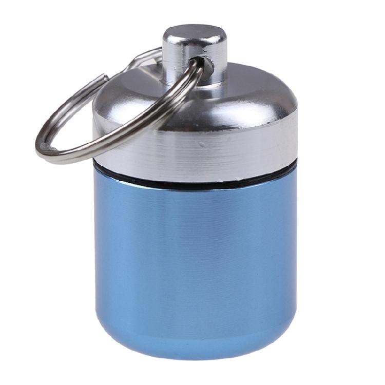 Box Keychain Mini for Pill Holder Waterproof Aluminum Alloy for Pill fo