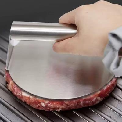 Stainless Steel Smash Burger Press Hamburger Patties Meat Masher Circular Meat Press Mold for Deli Meats Kitchen Accessories