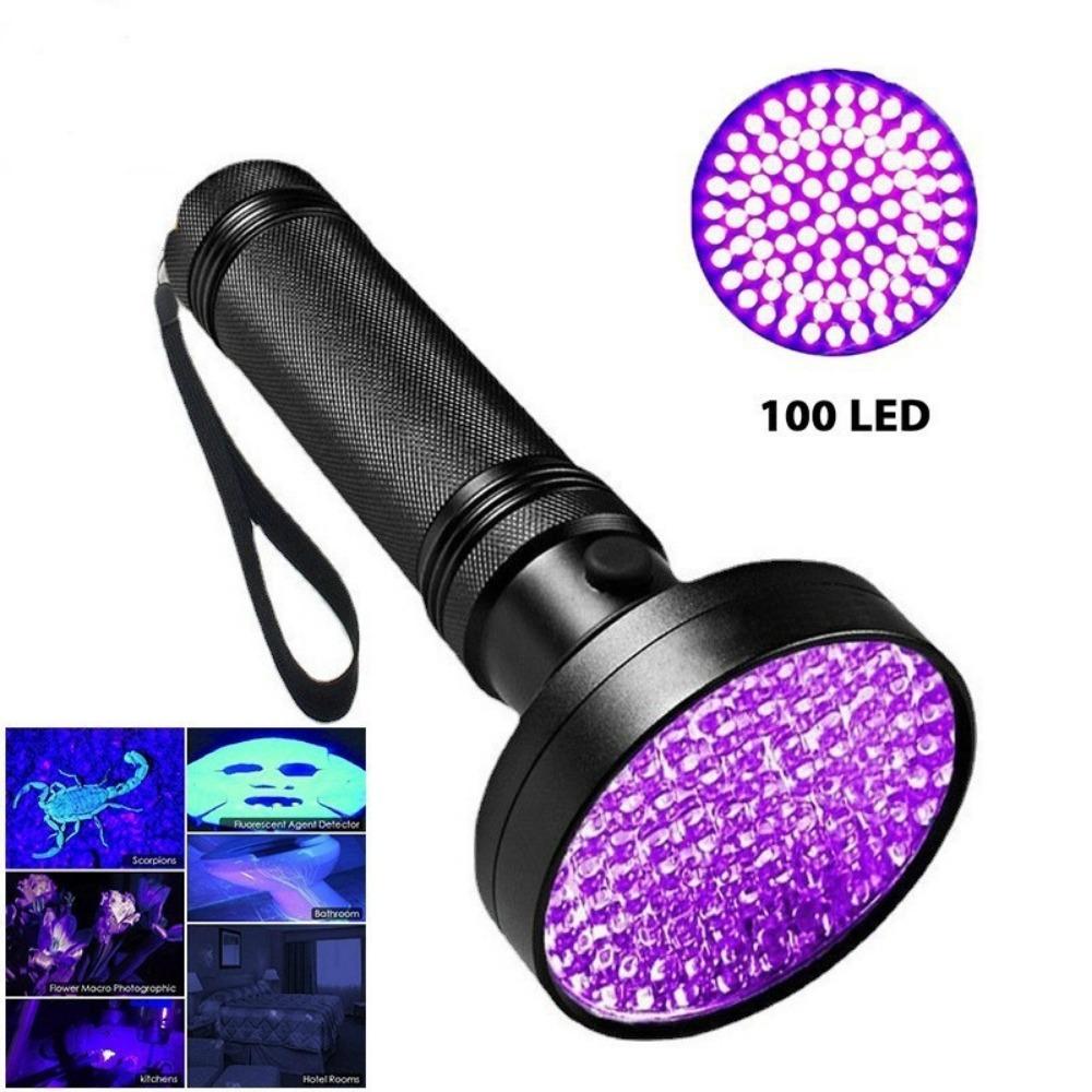 UV 395NM Portable UV Flashlight Lightweight 51/100 Led Ultraviolet Flashlights Torch Mini Detection Lighting Lamp For Pet Stacks