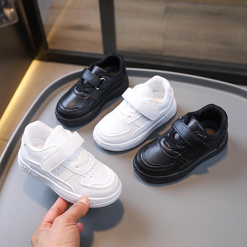 Children's Sneakers, New Ultra-light Solid Bottom Shoes, Baby Girls' Shoes, Boys' Velcro Little White Shoes
