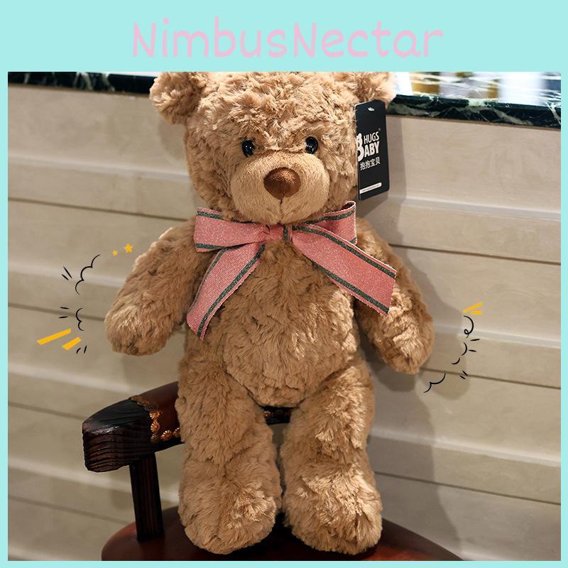 Tie Bow Teddy Bear Plush Toy Cartoon Stuffed Animal Doll Kids Companion Gift