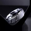 Men Matte Geometric Band Finger Ring Wedding Engagement Jewelry Gift