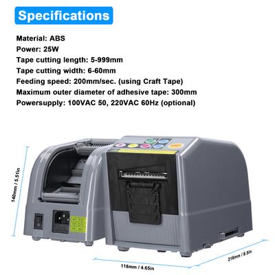6-60 mm Breite, 5-999 mm Länge, Bandschneidemaschine, automatische Schneidemaschine für Schutzfolien
