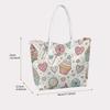 Sweet Dessert Print Fashion Casual Shoulder Tote Bag for Daily Use