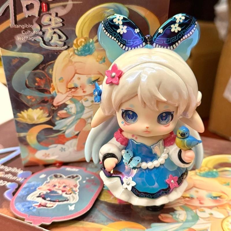 Genuine Ruby Intangible Cultural Heritage Series  Cute Doll Chinese Culture Style Collection Model  Toy Gifts