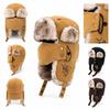Faux Fur Lining Earflap Hat With Facemask Bomber Hat New Trapper Hat  Winter Outdoor Wear