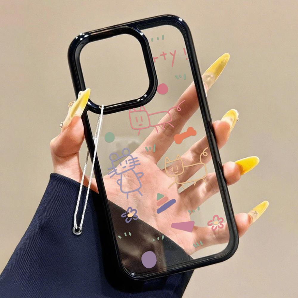 

Расписной чехол для iPhone 11 12 13 14 15 16 iPhone 13 14 15 16 Pro 13 14 15 16 Pro Max Samsung A15 A16 A25 A26 A55 A56 S25 S24 S22 S23 iPhone 16 чёрный