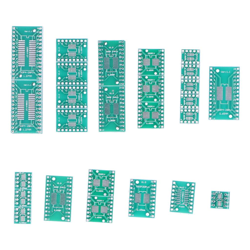 35 Stück Prototypenplatine PCB SMT zu DIP Adapterplatte Konverter Industrielle Steuerungskomponenten