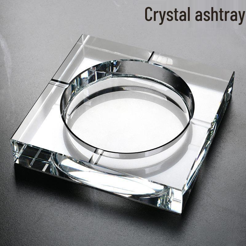 JINGRUIXIANG Creative Prismatic Crystal Glass Ashtray
