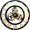 Orologio da parete appeso retrò con ingranaggi americani stile industriale in legno silenzioso decorazione cassetto soggiorno orologio da parete creativo