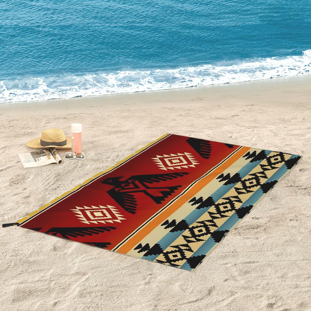 Thunderbird Native American Pattern Beach Towel Soft Microfiber Quick Dry Absorbent Quick Towels For Bath