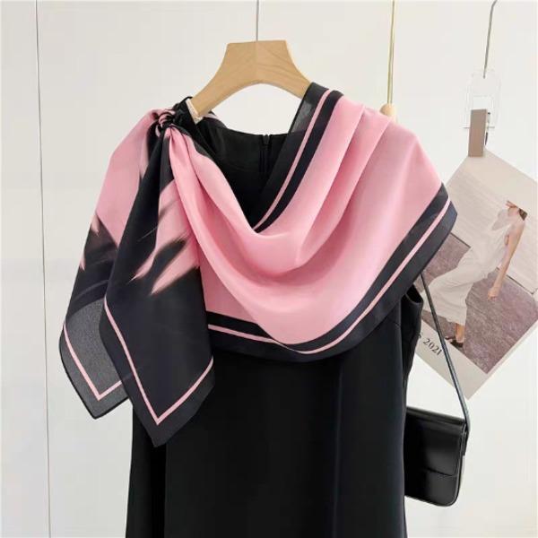 Light Luxury Astrolabe Silk Silk Scarf Spring And Autumn Medium And Long Bow Mulberry Silk Streamer Holiday Gift