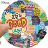 50pcs Colorful Inspirational Motivational Quote Doodle Stickers Guitars Laptops Luggage Computers Motorcycles Skateboard Sticker