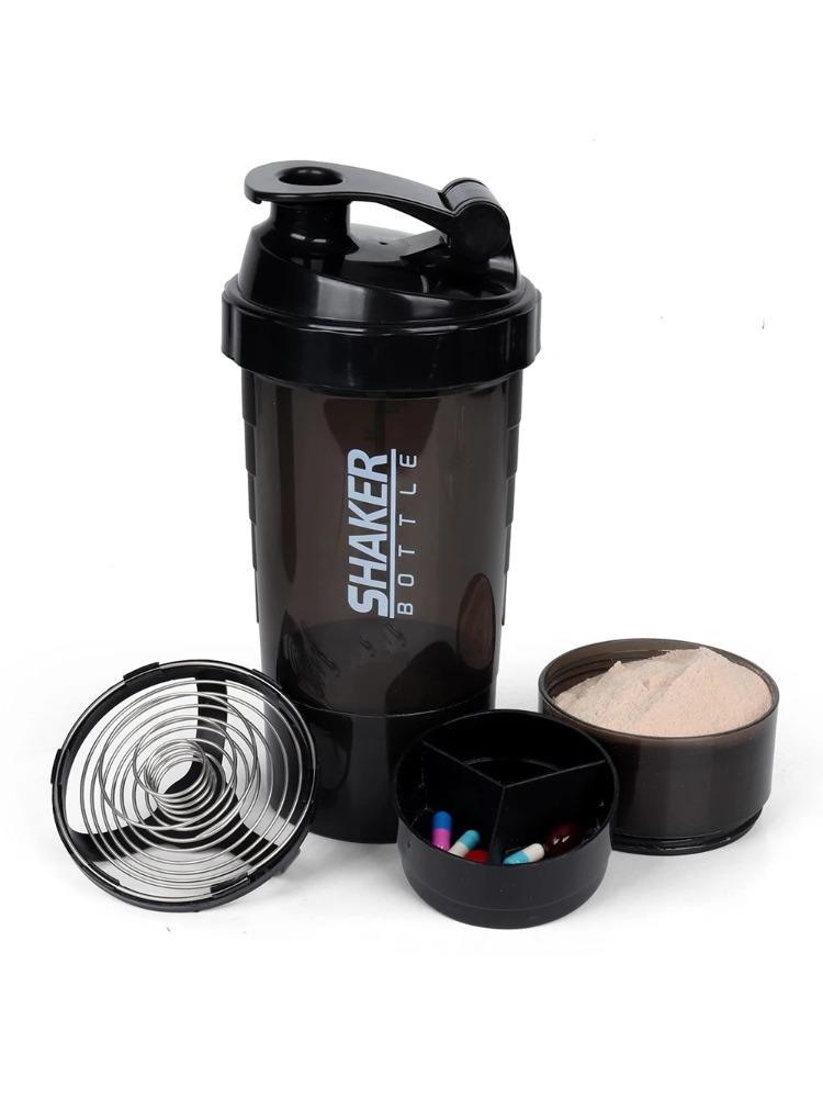 3vrstvý šejkr Proteinová láhev na prášek Šálek s šejkem Láhev na vodu Plastový kelímek na míchání Láhev na posilování těla