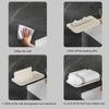 Multipurpose Folding Wall Shelf Water Resistant Plastic Storage Rack For Kitchen Bathroom And Bedroom