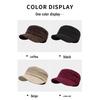 British Suede Equestrian Beret: Retro Flat Top Painter Hat for Autumn & Winter