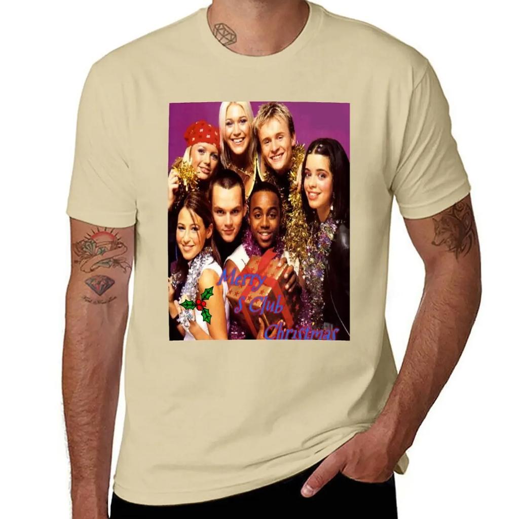 S Club 7 Christmas Card T-Shirt animal prinfor boys sublime graphics men clothing