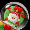 4.5/6.5CM Christmas Glowing Faux Crystal Ball Ornament LED Light-up Santa Claus Figurine Inside Clear Sphere Holiday Party Office Desktop Decoration