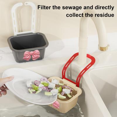 Scolapiatti da Lavello Appeso Cestello Drenante Grande Capacità Asciugatura Rapida Facile da Installare Filtro Regolabile per Lavello Organizzatore da Cucina