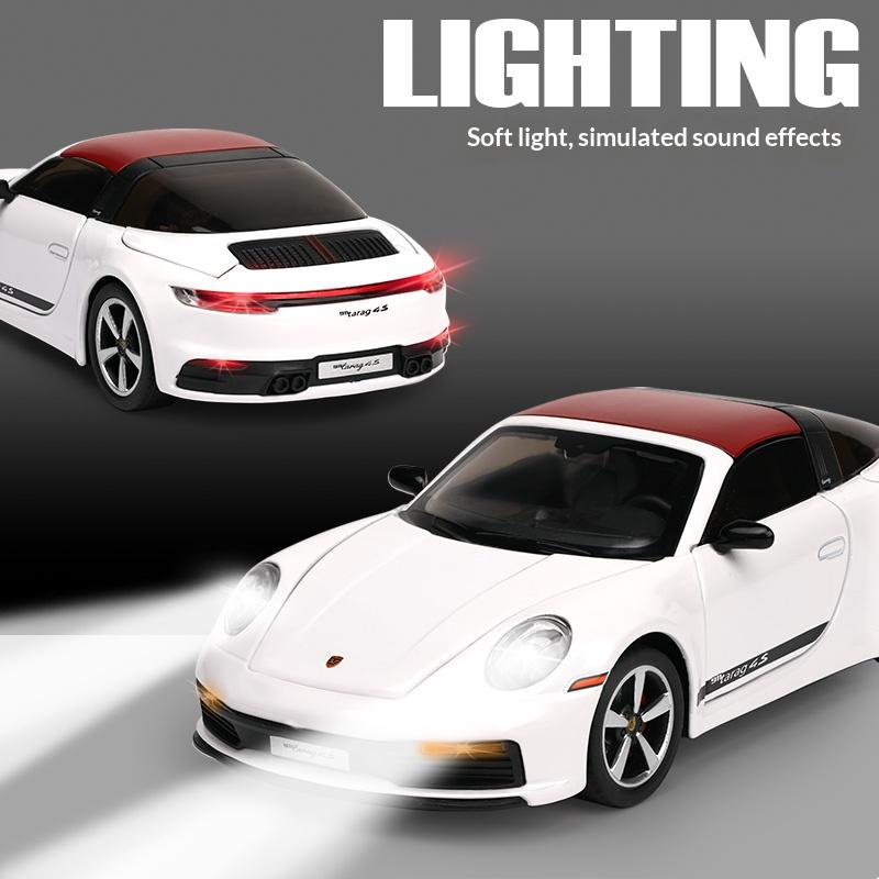 1/32 Porsche 911 Model Sports Car Toys Alloy Diecast Doors Opened Simulation Interior Rubber Tires Exquisite Supercar Toy