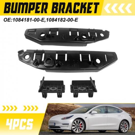Front Bumper Fender Bracket Retainer+Bracket Support For 2017- Tesla Model 3