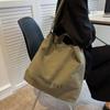 Canvas Tote Bag Student Large Capacity Shoulder Bag Daily Commuting Crossbody Bag Shopping Bag Versatile Handheld Computer Bag