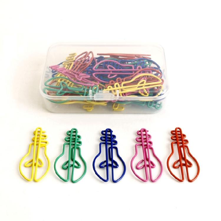 30Pcs Light Bulb Shape Paper Clip 42mm Small Metal Paperclip Metal Bookmarks Clip For School Office Business Card Holder