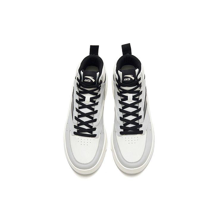 Anta Milk Cap 2 High Top Slip Resistant, Abrasion Resistant, Lightweight Skateboard Shoes Men's Gray Black 912338008-3