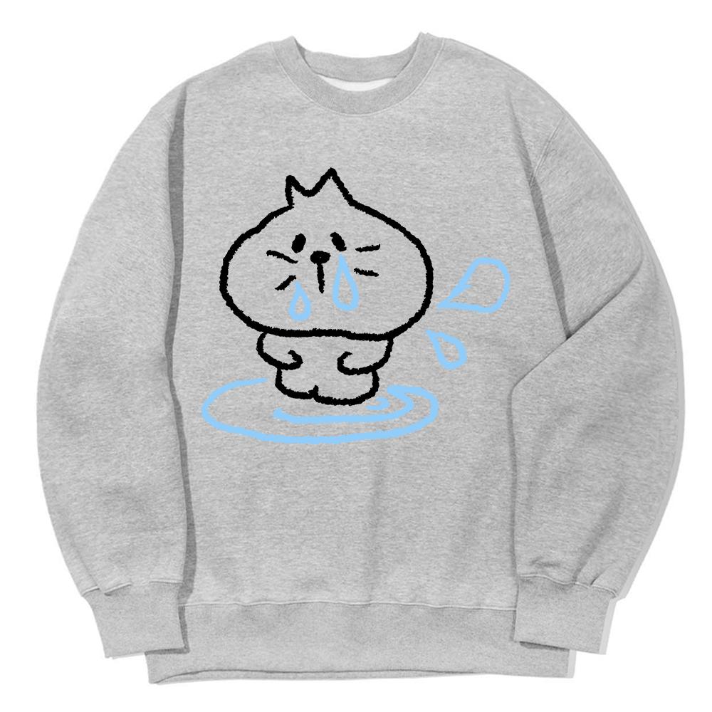 AWESOMEUS Cat In Despair Sweat Shirts_3 Color