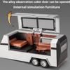 1:32 Miniature Pickup Trucks Cars Toy Miniature Model with Light Sound Pull Back RV Simulated Interior Caravan Collect Souvenirs