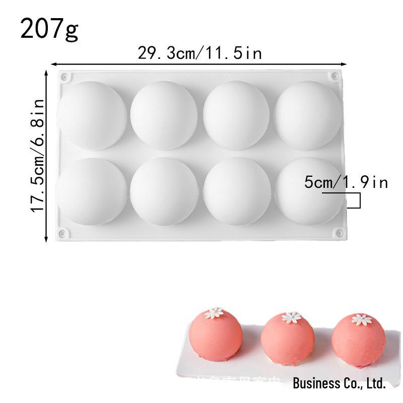 3D Round Silicone Mold for Chocolate, Candy, and Mousse Cakes