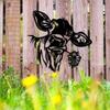 Black Metal Cow Wall Decor Rustic Kitchen Cafe Farmhouse Hanging Art