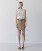 Tudument Cotton Mini Skirt Beige