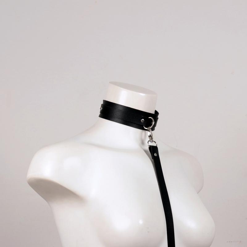 Frauen Kunstleder Halskette Set Bdsm Hals Harness Slave Leine Gothic Cosplay Körper Bondage Kragen Riemen Sex Requisiten