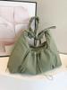 Nylon Folded Shoulder Bag For Women With Drawstring Design For Casual Travel