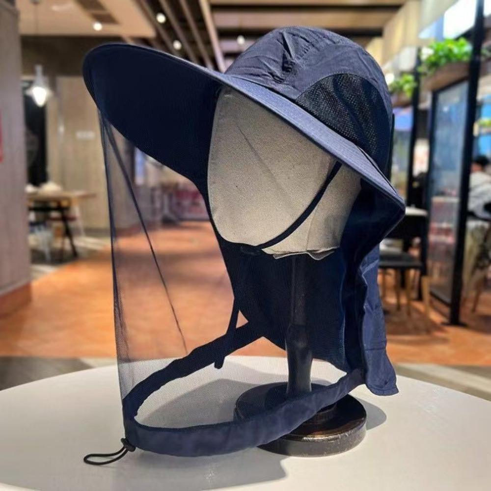 Outdoor Sunscreen Summer Mosquito Hat Foldable Bucket Hat Fishing Sun Cap Camping Hiking