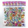 12 Sheets/Pack 3D Bubble Stickers Cartoon Dinosaur Waterproof DIY Stickers Educational Toys for Children Kids Gift