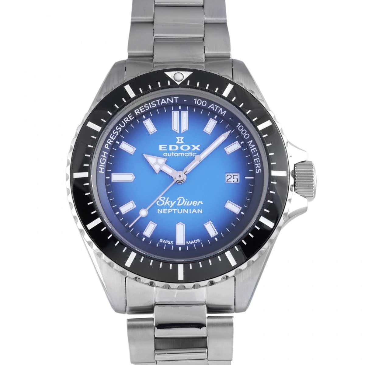 

EDOX Skydiver Neptunian Automatic Blue Dial Watch 80120-3NM-BUIDN Men s (W213926) [Item]