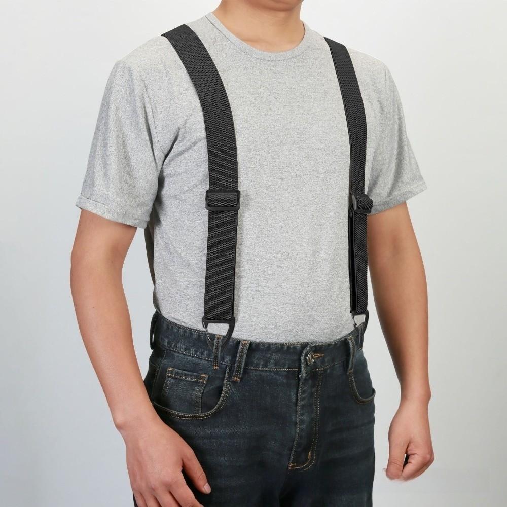 With 4 Gripper Clasps X-Type Suspenders Heavy Duty Adjustable Suspenders Work Suspenders  Business