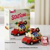 Fun Street Scene Trolley Model Toy: Interactive Building Blocks Car Display Ornament for Men & Women